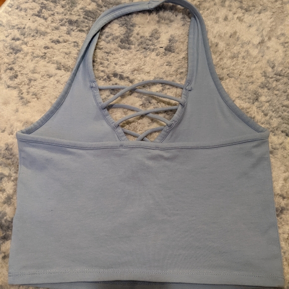 Blue halter crop top from Express - Picture 2 of 4